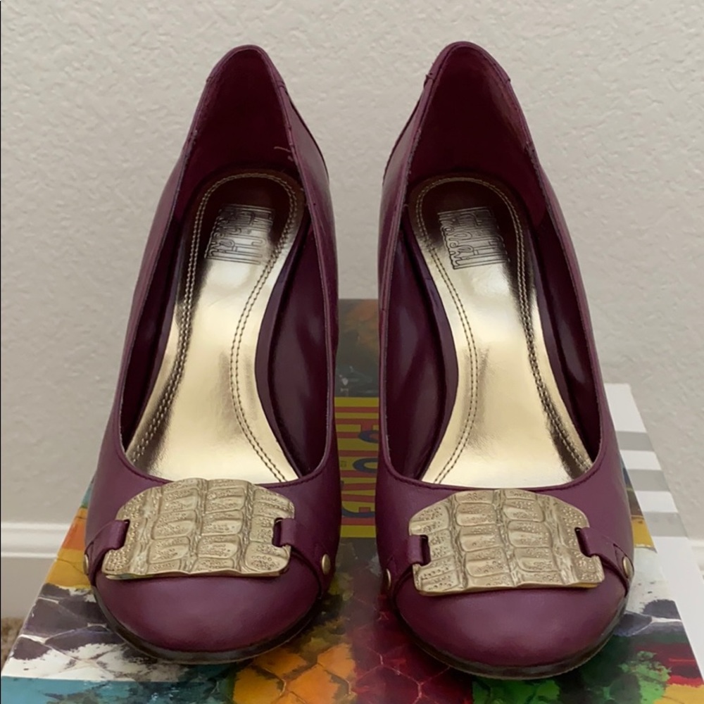 Carlos Falchi - Maroon Wedges - Women’s Size 6.5